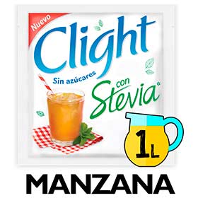 jugo e/polvo c/stevia manzana clight 7 gr