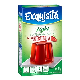 gelatina light c/vitam.frutilla exquisita 25 gr