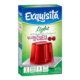 gelatina light c/vitam.cereza exquisita 25 gr