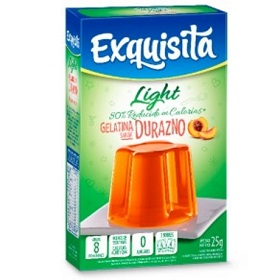 gelatina light c/vitam.durazno exquisita 25 gr