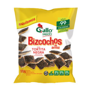 Gallo Bizcochos de Arroz Tort. Neg x100gs