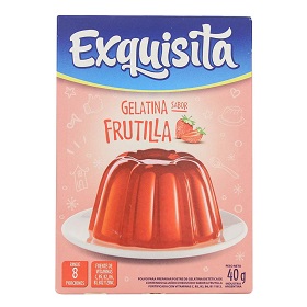 gelatina s/frutilla exquisita 40 gr