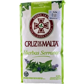 yerba mate hierbas serranas cruz d/malta 500 gr