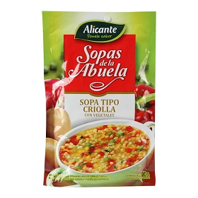 sopa tipo criolla c/vegetales alicante 72 gr