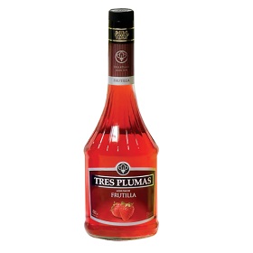 licor frutilla tres plumas 700 ml