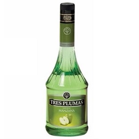 licor fino manzana tres plumas 700 ml