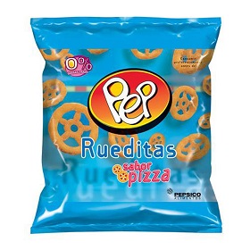 snack rueditas pizza pep 150 gr