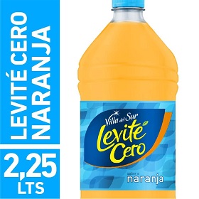 agua sab.levite cero naranja v/del sur 2250 ml
