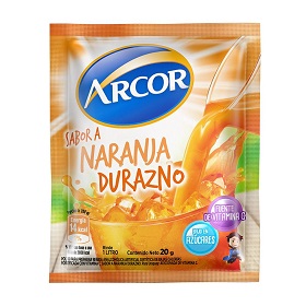 jugo e/polvo naranja-durazno arcor 20 gr