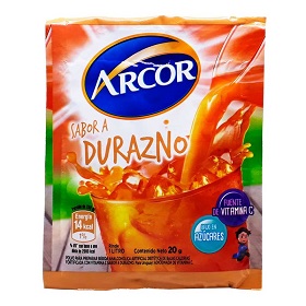 jugo e/polvo durazno arcor 20 gr