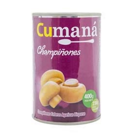 champignones enteros cumana 400 gr