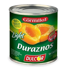 duraznos al natural light cormillot 800 gr