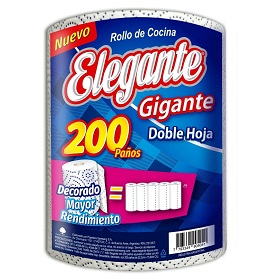 ROLLO DE COCINA ELEGANTE X 100 PAÑOS X3