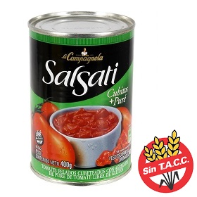 tomate cubeteado c/pure salsati 400 gr