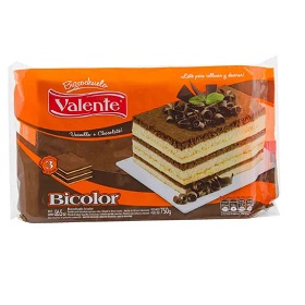 bizcochuelo bi color valente 750 gr