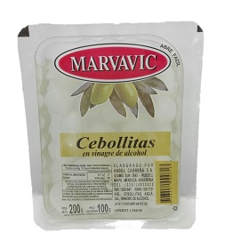 cebollitas blancas e/vinagre marvavic 200 gr
