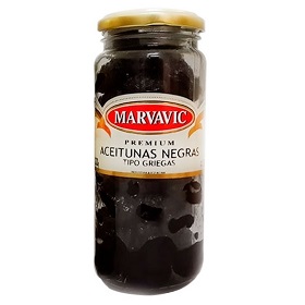 aceitunas negras griegas marvavic 330 cc