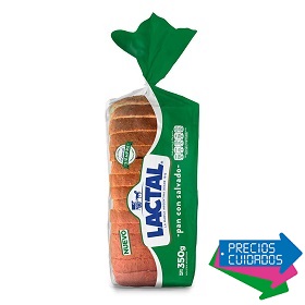 pan salvado lactal 350 gr