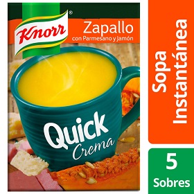sopa quick crema zapallo parmesano knorr 5 un