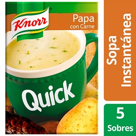 sopa quick papa con carne knorr 70 gr