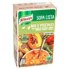 sopa lista s/mix 5 vegetales knorr 500 ml