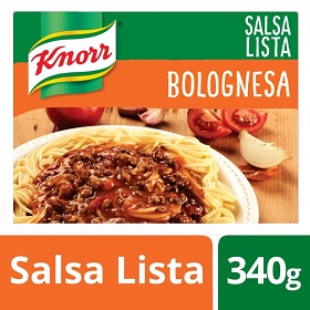 salsa lista bolognesa knorr 340 gr