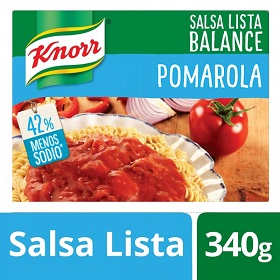 salsa lista light pomarola knorr 340 gr