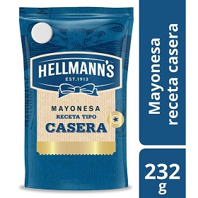 mayonesa t/casera hellmanns 232 gr