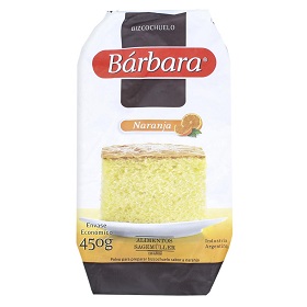 bizcochuelo naranja barbara 450 gr