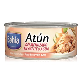 atun desmenuzado aceite bahia 170 gr