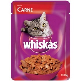 alim.gatos carne d/pack whiskas 85 gr