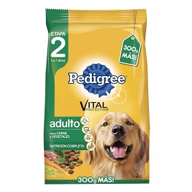 alim.perros adulto carne y vegetal pedigree 3 kg