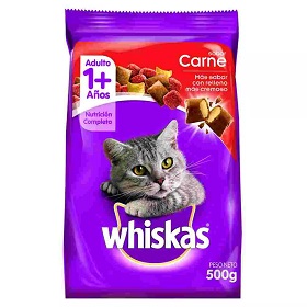 alim.gatos carne whiskas 500 gr