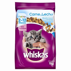 alim.gatos carne y leche whiskas 1 kg