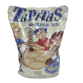 tapitas alfajor caricias 350 gr