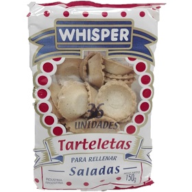 tarteletas saladas whisper 150 gr