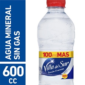agua mineral s/gas v/del sur 600 ml