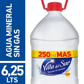 agua mineral s/gas v/del sur 6250 ml