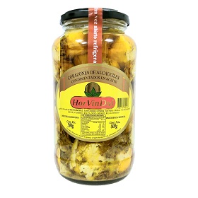 corazon de alcauciles e/aceite horvindul 800 gr