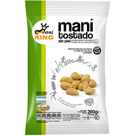 mani tostado pelado s/sal mani king 200 gr
